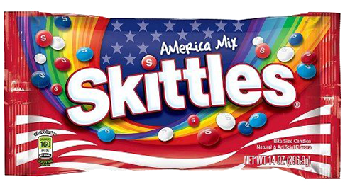 Skittles America Mix Bite Size Candies - Skittles America Mix Candy Bag, 14 Ounce (500x500), Png Download