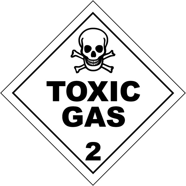Toxic Gas Class 2 Placard - Boardr Am (600x600), Png Download