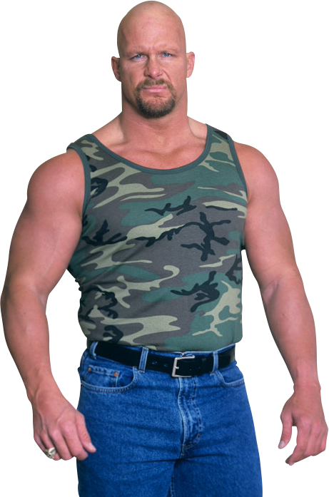 Stone Cold Steve Austin - Camo Muscle Shirt Large (461x697), Png Download