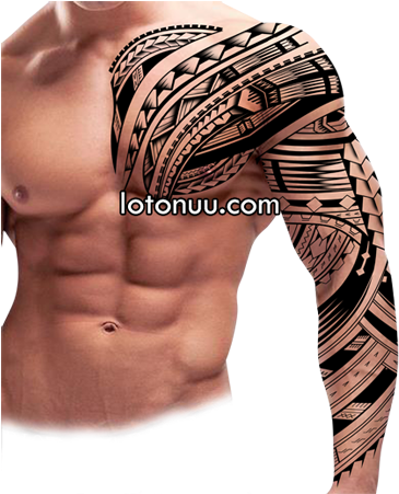 Picture Tattoos, Samoan Tattoo, Tatouage Samoan, Tattoo - Half Sleeve Samoan Tattoos (400x450), Png Download