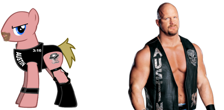 Kuren247, Comparison, Ponified, Safe, Stone Cold Steve - Steve Austin Mlp (800x362), Png Download