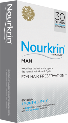 Nourkrin® Man - Nourkrin Active 45+ Tablets (30 Tablets) (400x500), Png Download