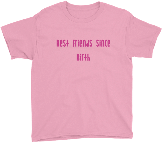 Best Friends Forever Twin Pink T-shirt Twinning Store - T-shirt (600x600), Png Download