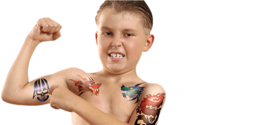 Airbrush Tattoos - Airbrush Tattoo Tattoo Kids (1300x430), Png Download