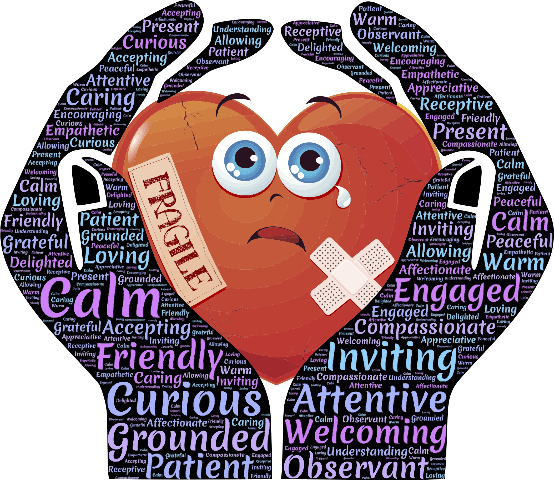 Warm-hearted, Best Friends - Fragile Symbol With A Heart (2106x1825), Png Download