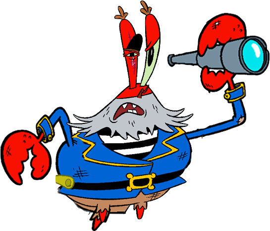 Redbeard Krabs - Grandpa Redbeard (589x482), Png Download