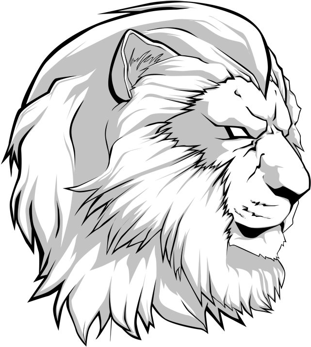Lion By Ice - Lion Drawing Png (755x756), Png Download