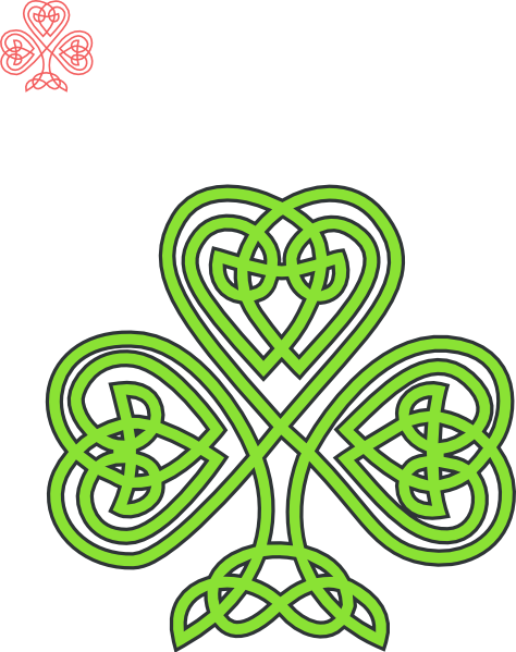 Celtic Shamrock Designs - Celtic Shamrock Throw Blanket (474x599), Png Download
