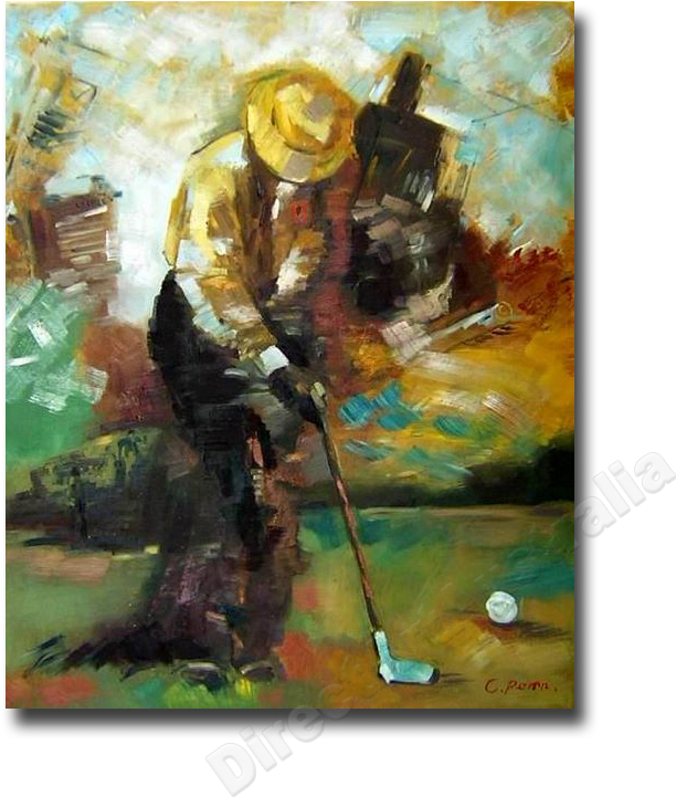 The Golfer - Picture Frame (700x800), Png Download