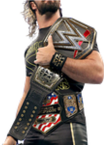 Steve Austin Clipart Transparent Png - Seth Rollins Wwe Champion And Us Champion (640x480), Png Download