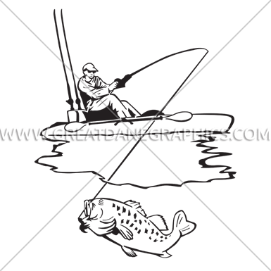 28 Collection Of Fishing Kayak Drawing - Fisherman In Kayak Drawing (385x385), Png Download