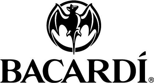 Bacardi Logo Black And White (600x270), Png Download