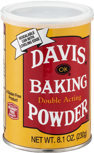 Davis Baking Powder - 8.1 Oz Canister (600x600), Png Download