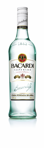 Bacardi Superior Light Rum - 750 Ml Bottle (500x500), Png Download