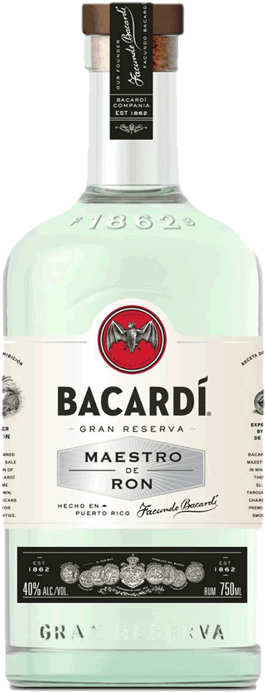 Bacardi Gran Reserva Maestro De Ron - Bacardi Gold Rum, Puerto Rican - 750 Ml Bottle (413x1024), Png Download