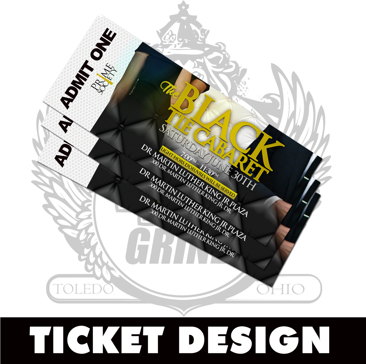 Ticket Design - One Piece Wing Vinyl Wall Art, Size Medium (1200x1200), Png Download