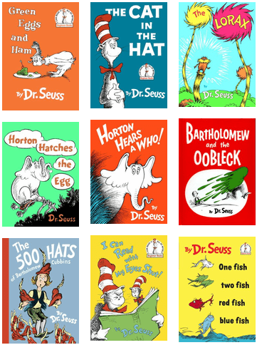 Dr Seuss Books (436x529), Png Download