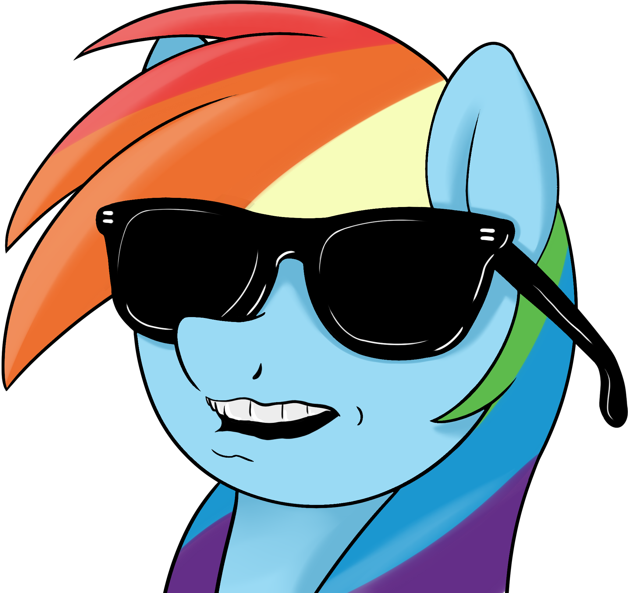 Coinpo, Bust, Cool, Rainbow Dash, Safe, Simple Background, - Cool Images Transparent Background (1085x1024), Png Download