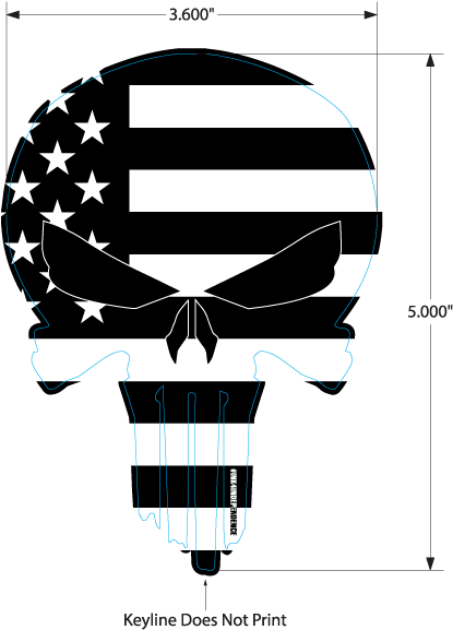 Black And White American Flag - Black And White American Flag Skull (600x600), Png Download