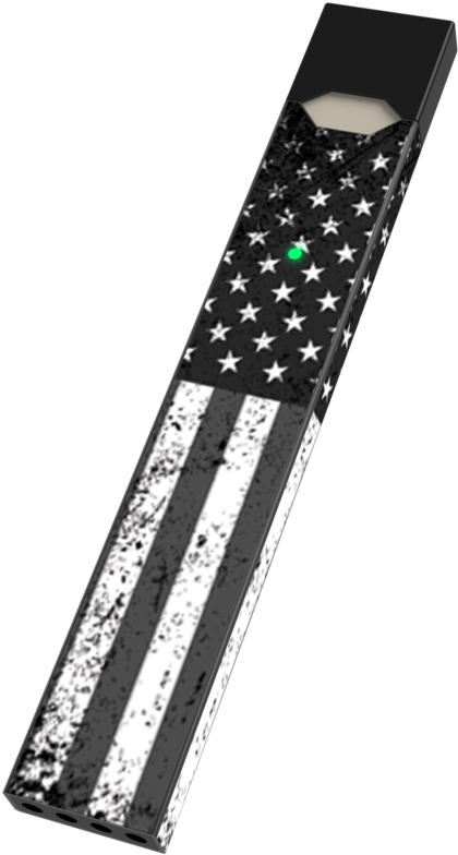 Black & White Usa Flag Juul Wrap & Skin - Ski (800x800), Png Download