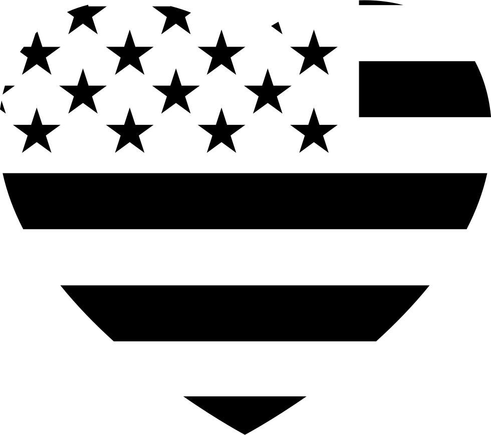 Heart Flag Of United States Of America Svg Png Icon - Heart Flag Svg (980x868), Png Download