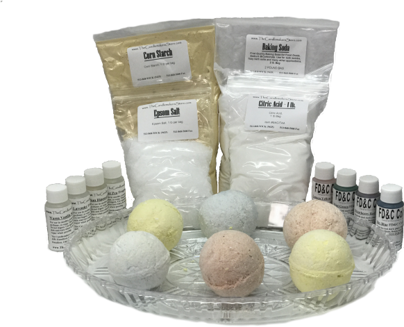 Complete Bath Bomb Starter Kit, 2 Lbs - Candles Making Kits (650x488), Png Download