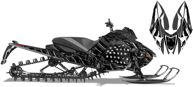 Sidewinder American Flag-80966 - Custom Yamaha Sidewinder Wrap (650x312), Png Download