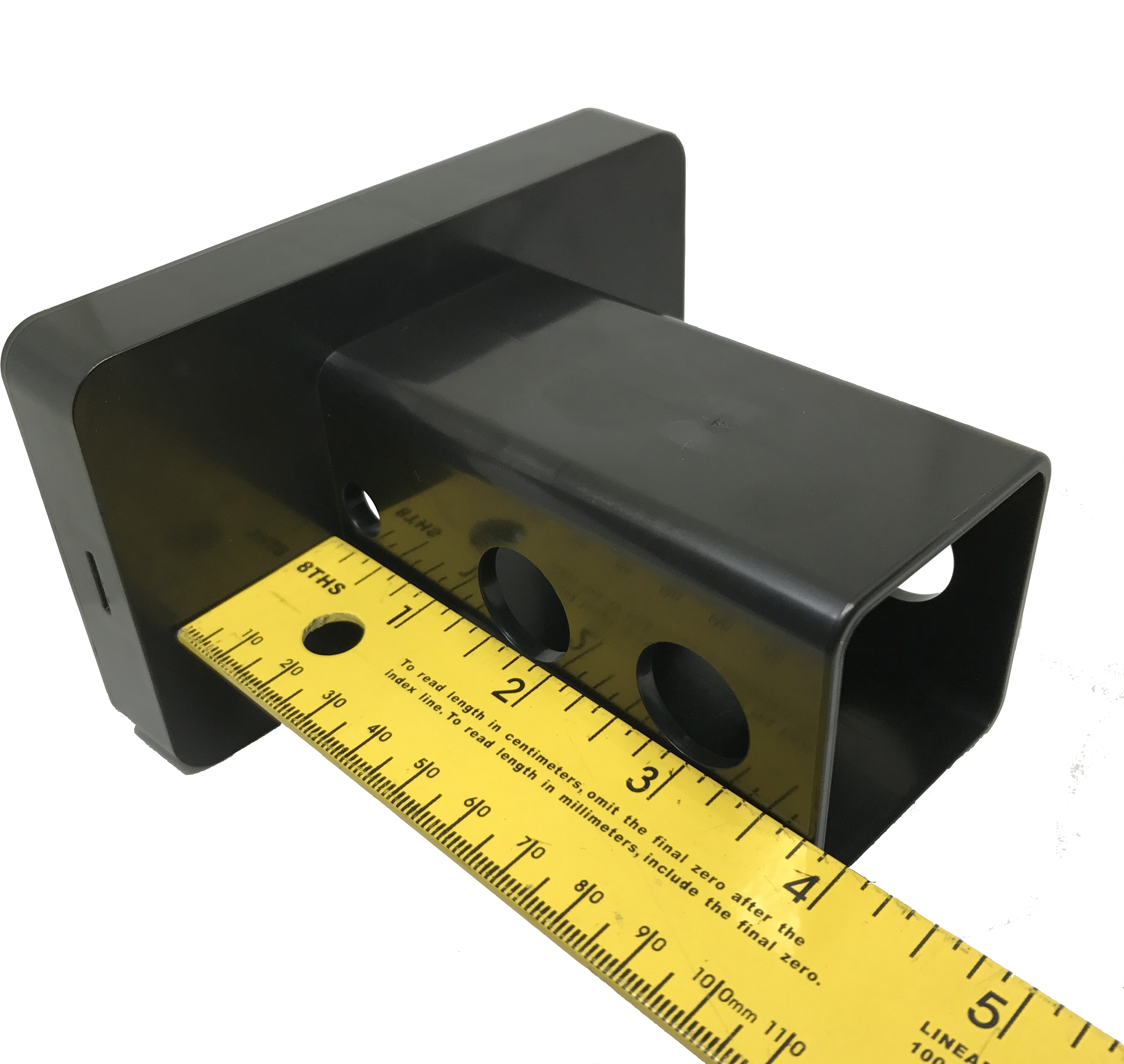 Black & White American Flag Hitch Cover - Ruler (2994x2777), Png Download