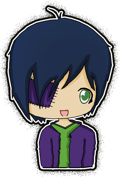 Blue Drawing Emo Clip Art Stock - Cartoon (500x716), Png Download