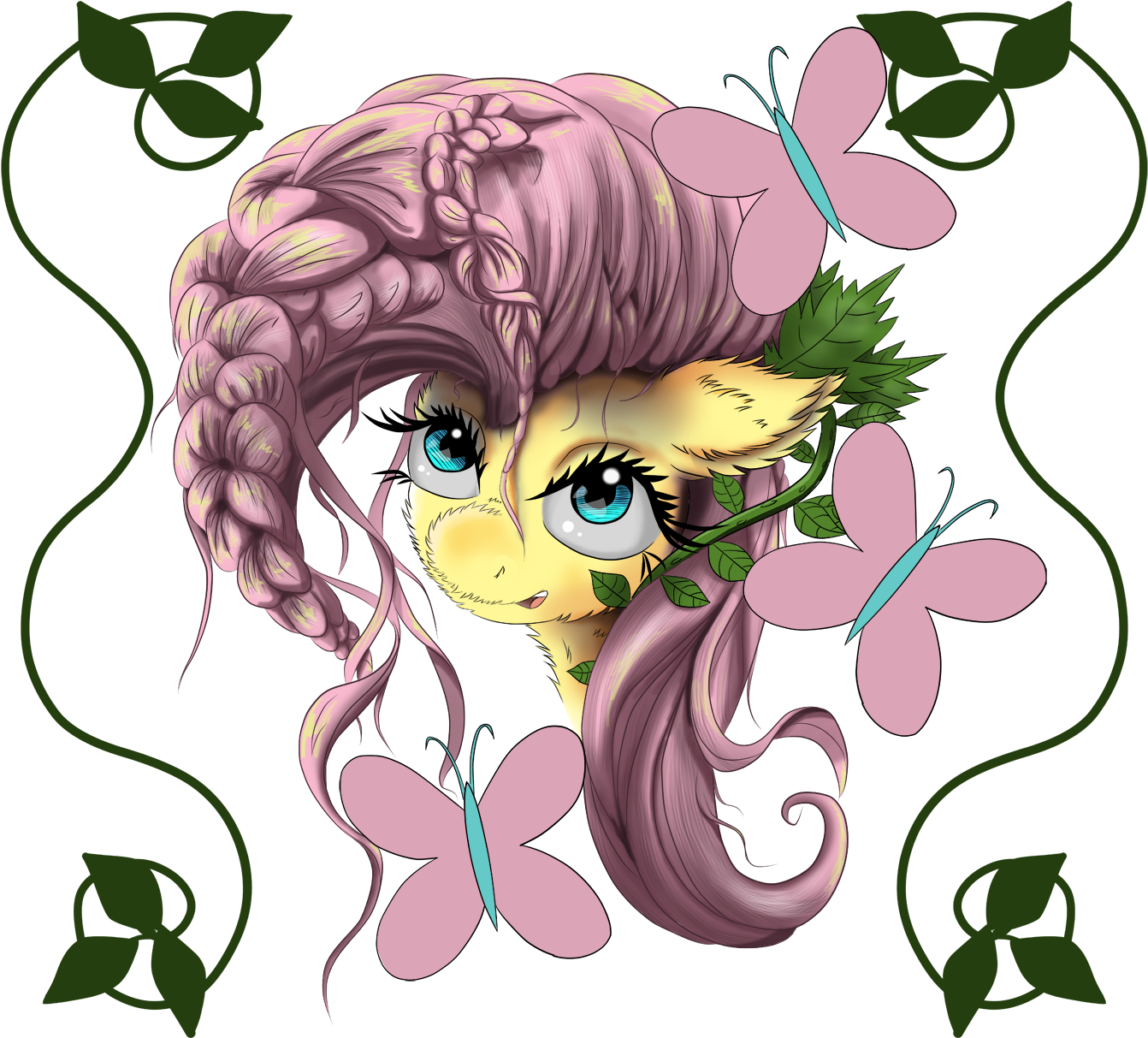 1500x1500, Flutter Hair ) - Fluttershy (1500x1500), Png Download