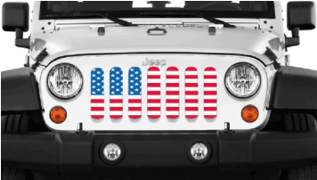 Standard Is The Red, White, And Blue American - Jeep Cj7 Grill Insert (355x355), Png Download