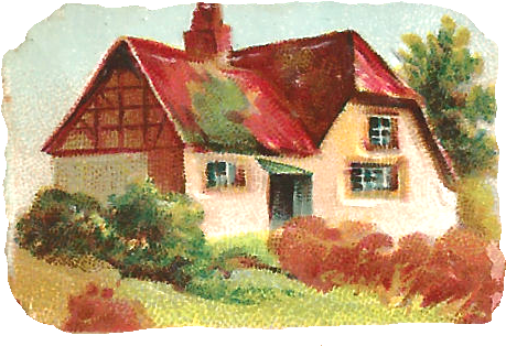 Clipart Free Stock Antique Images Free Digital Clip - Country Home Clip Art (613x470), Png Download