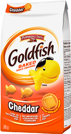 Goldfish Cracker Png - Pepperidge Farm Goldfish Cheddar Baked Snack Crackers (340x510), Png Download