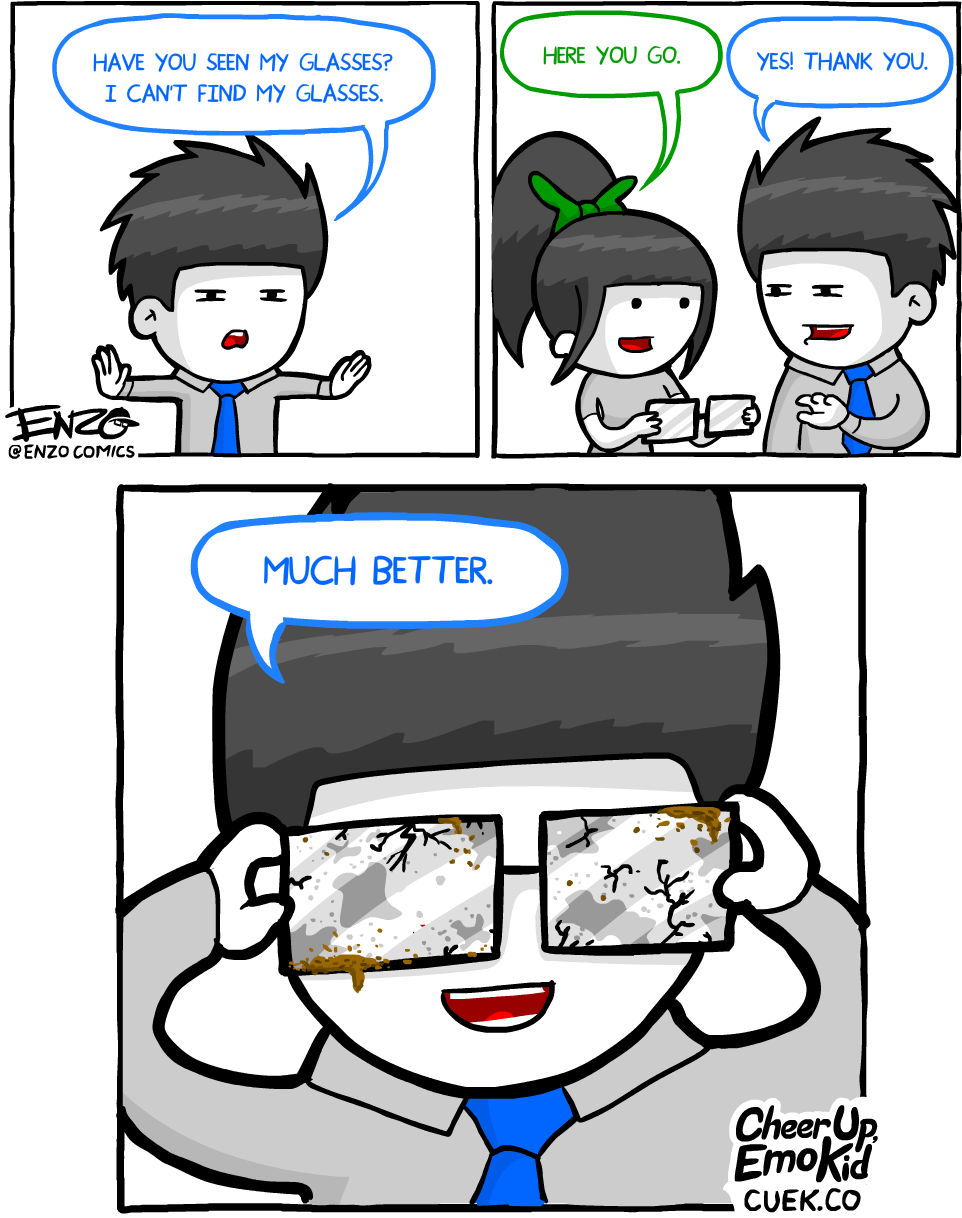 The Brown Particles Help With My Poo-ripheral Vision - Comics (980x1280), Png Download