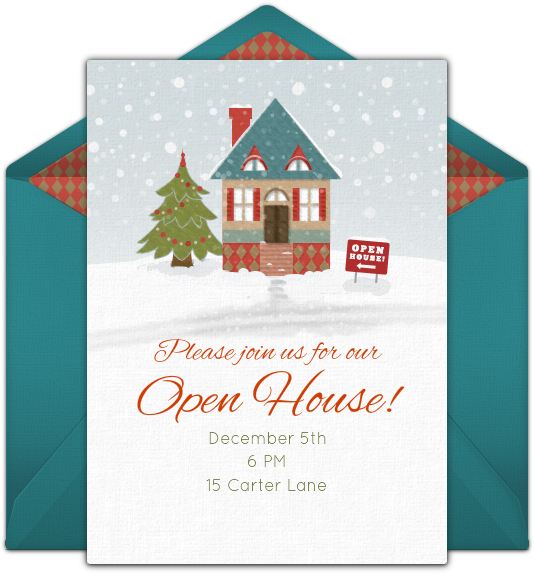 Winter Open House Online Invitation - Christmas Day (650x650), Png Download