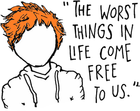 Drawing Lyrics Png Transparent Library - Worst Things In Life Come Free (500x500), Png Download