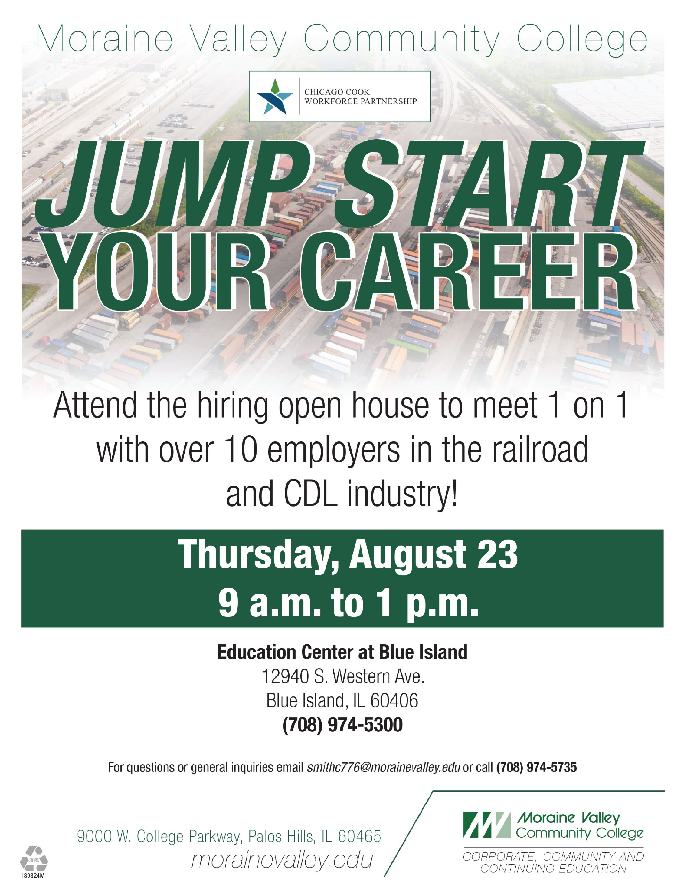 18 Morraine Valley Hiring Open House - Flyer (2550x3300), Png Download