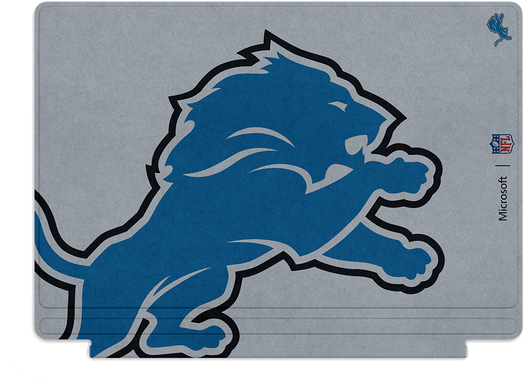 Microsoft Surface Pro 4 Detroit Lions Type Cover - Lions Logo Old And New (1440x810), Png Download