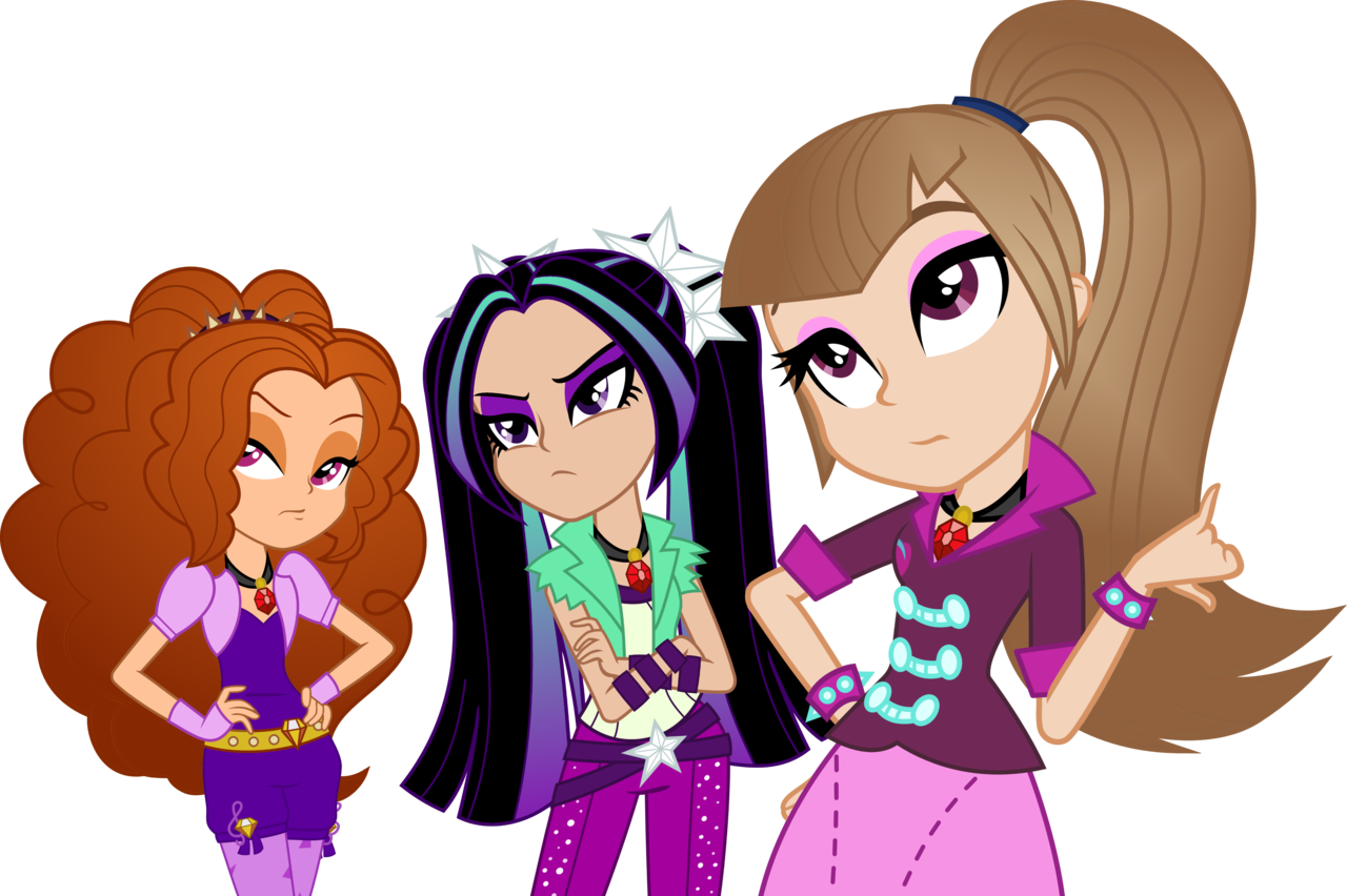 Adagio Dazzle Aria Blaze Color Edit Equestria Png Emo - My Little Pony Equestria Girls Dazzlings Base (1280x852), Png Download