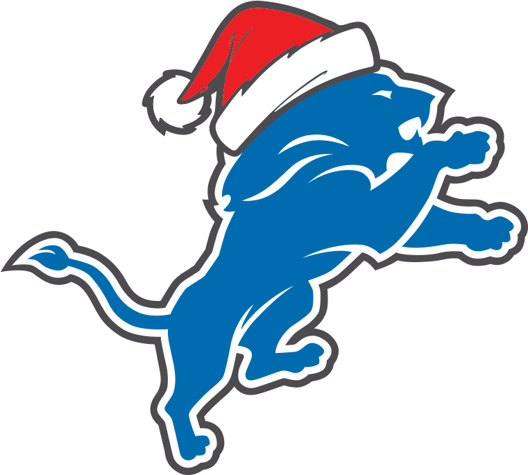 Download The App - Detroit Lions Logo Santa Hat (800x800), Png Download