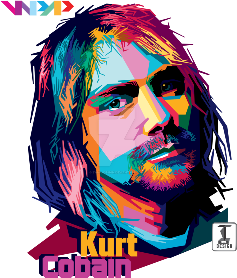 Sing Drawing Kurt Cobain - T Shirt Design Portrait (827x965), Png Download