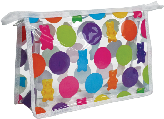 Picture Of Polka Dot Gummy Bears Clear Travel Bag - Groove, Llc. (550x550), Png Download