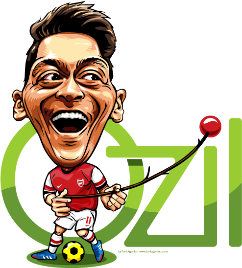 Ozil Caricature By Toni A - Ozil Caricature (650x650), Png Download