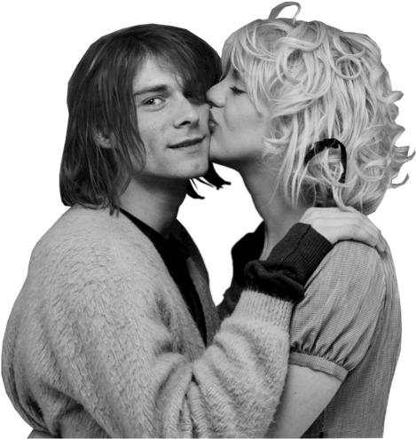 Kurt Cobain, Courtney Love, And Nirvana Image - Kurt Cobain And Nancy (500x526), Png Download