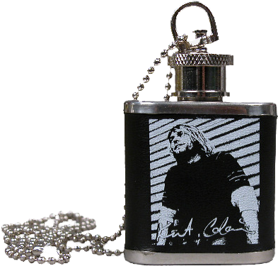 Kurt Cobain - Flask Necklace (400x384), Png Download