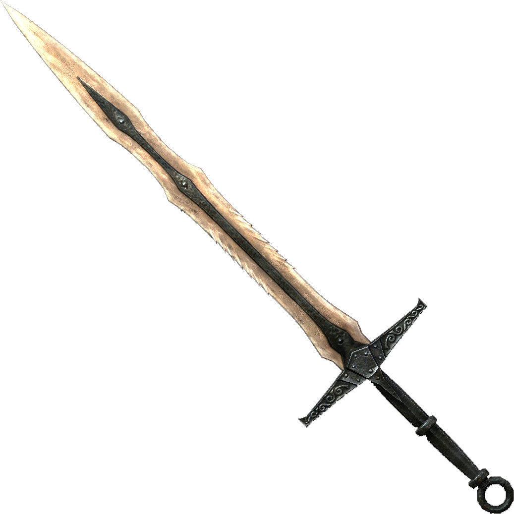Real Sword Png File - Dragonbone Sword Skyrim (1037x1037), Png Download