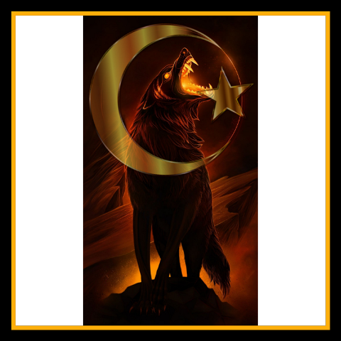 Fire Demon Wolf (480x480), Png Download
