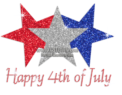 Glittering White Blue Red Stars Happy 4th Of July Iron - Galatasaray Logo Png 2018 (450x450), Png Download