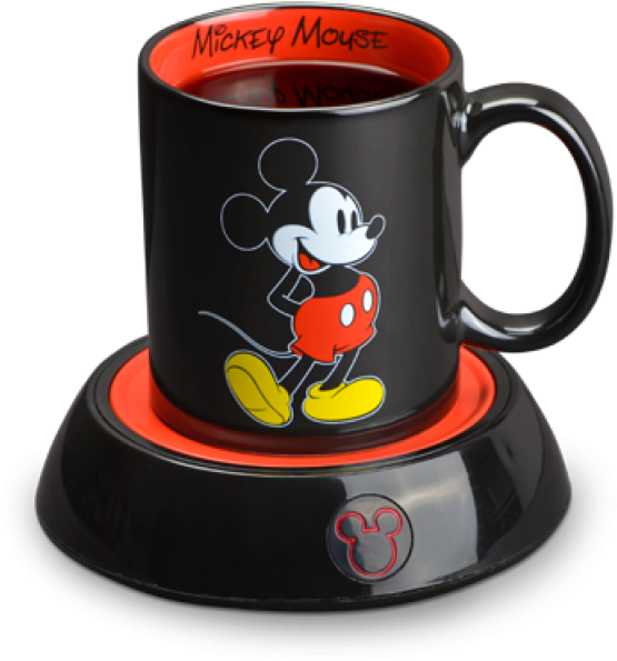Disney Mickey Mouse Mug Warmer, Black/red (700x637), Png Download