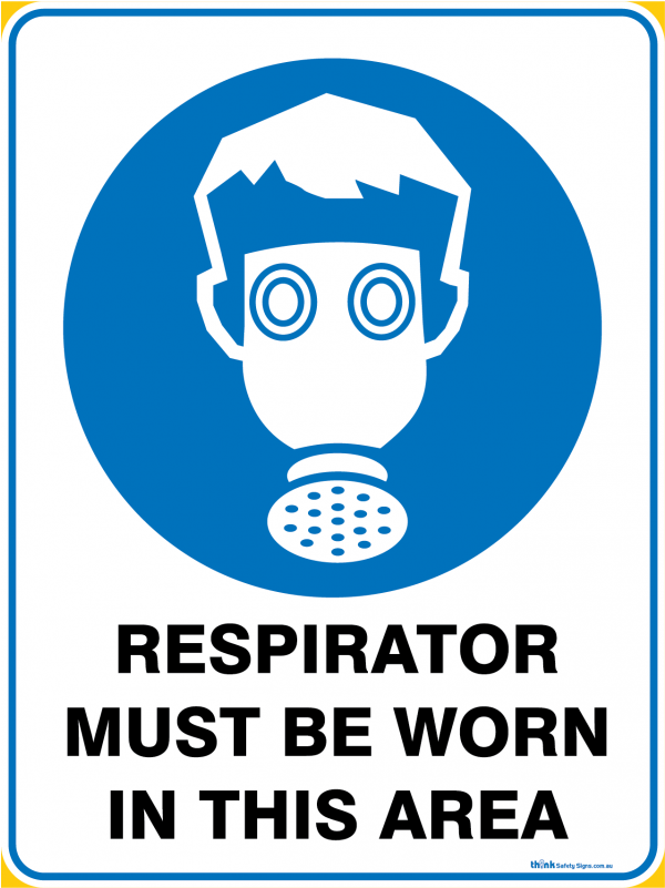 Mandatory Respirator Must Be Worn In This Area - Safety Eye Protection Sign (800x800), Png Download